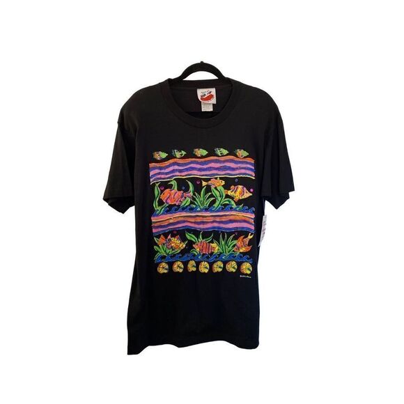 Vtg dead stock Y2K eyes on California hand-painted, puffy paint T-shirt ￼ - Picture 2 of 5